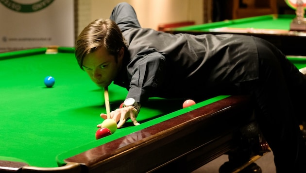 Florian Nüßle fühlt sich reif für seinen ersten Sieg über einen Snooker-Profi (Bild: ÖBU AK)