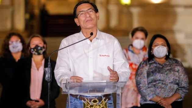 Präsident Martin Vizcarra wurde „wegen dauerhafter moralischer Unfähigkeit“ seines Amtes enthoben. (Bild: AFP)