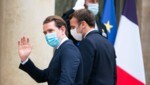 Bundeskanzler Sebastian Kurz (ÖVP) und Frankreichs Präsident Emmanuel Macron am Dienstag in Paris. (Bild: APA/GEORG HOCHMUTH)