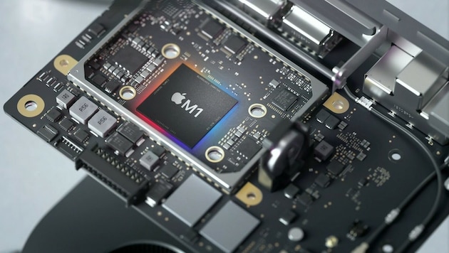 Fast alle Hersteller stromsparender Mobilprozessoren - auch Apple mit seiner M-Serie für Notebooks - setzen auf die Chiparchitekturen des britischen Anbieters ARM. (Bild: Apple)