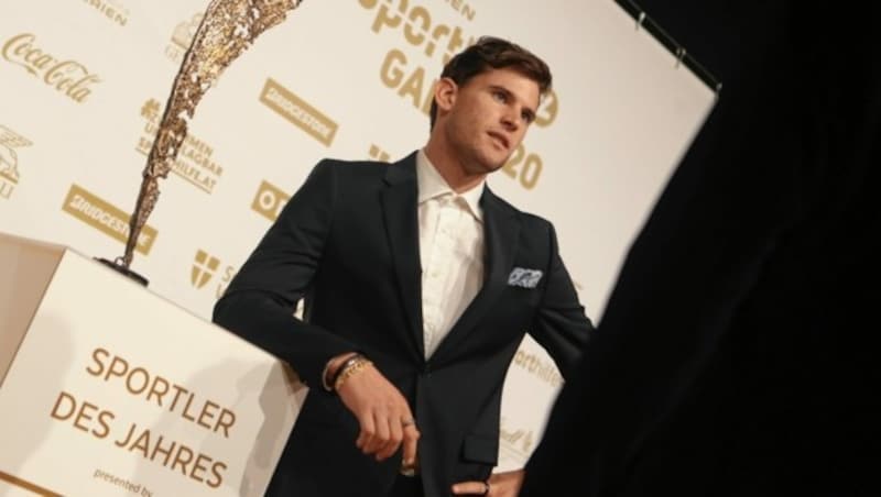 Der neue „Sportler des Jahres“ Dominic Thiem genoss den Abend trotz der Corona-Auflagen. (Bild: Urbantschitsch Mario)