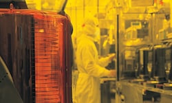 Aufnahme aus einer Prozessorfabrik von TSMC in Taiwan