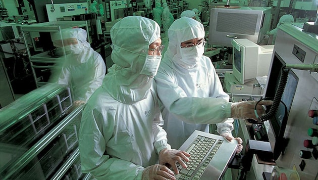 Aufnahme aus einer Prozessorfabrik von TSMC in Taiwan (Bild: Taiwan Semiconductor Manufacturing Co., Ltd.)