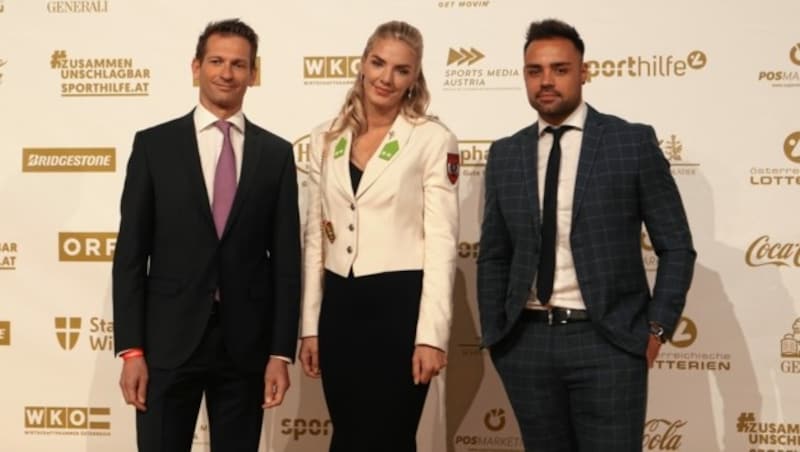 Ivona Dadic mit Trainer Philipp Unfried und Freund Dario (Bild: Urbantschitsch Mario)