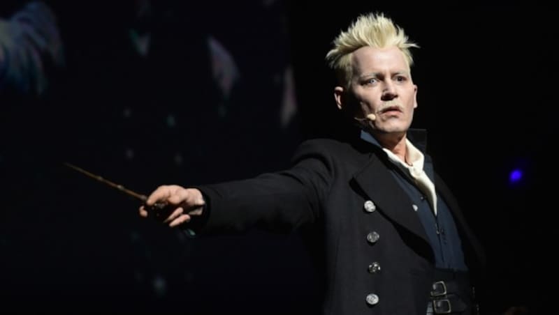 Johnny Depp als Grindelwald bei der Comic Con. (Bild: AFP)