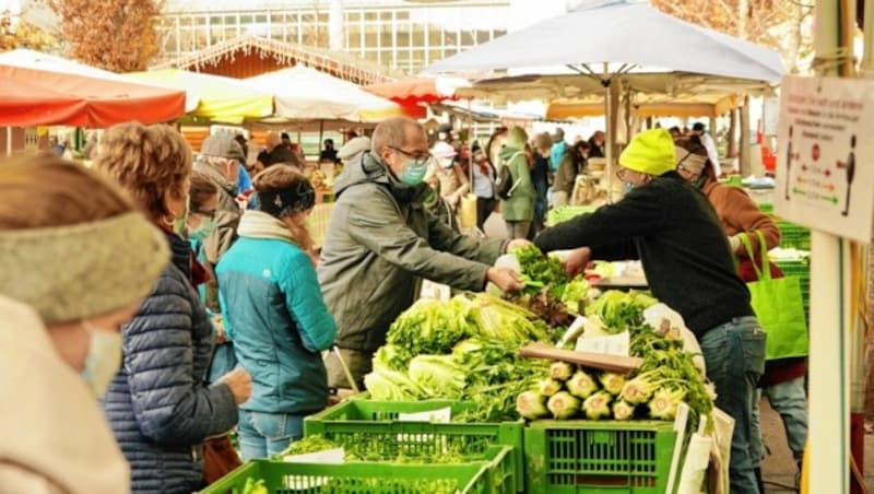 Bauernmarkt am Kaiser-Josef-Platz in Graz (Bild: Sepp Pail)