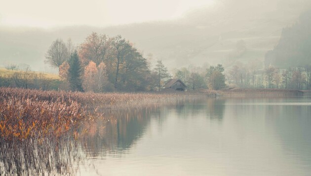 So romantisch der Irrsee im Nebel am Foto wirkt, das graue Wetter kann zu Depressionen führen (Bild: Wenzel Markus)