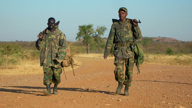 Äthiopische Soldaten im Grenzgebiet zu Eritrea. (Bild: AFP/STRINGER )