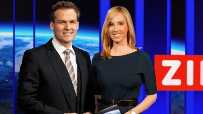 Nadja Bernhard und Moderationskollege Tarek Leitner (Bild: ORF)