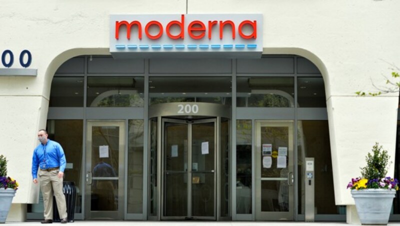 Die Moderna-Zentrale in Cambridge, Massachusetts (Bild: APA/AFP/Joseph Prezioso)