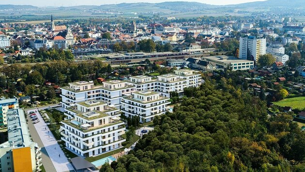Gartenpark Korneuburg: 300 Wohnungen samt Ärztezentrum (Bild: Mathias Nemmert)