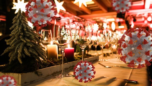 Nicht nur Weihnachtsfeiern werden auf dem laufenden Band abgesagt. (Bild: stock.adobe.com, Krone KREATIV)