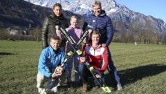 Sportliche Familie: Atle Skaardal und Karin Köllerer mit den Kindern Fredrik, Silvie und Niklas (von li.). (Bild: Andreas Tröster )