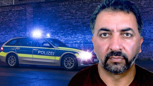 Die Polizei in München fahndet nach diesem Mann. (Bild: Polizei München, stock.adobe.com, Krone KREATIV)