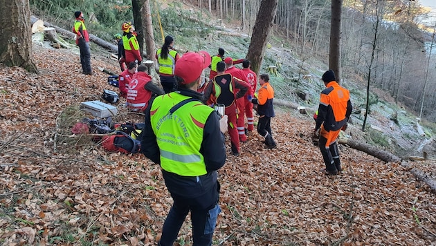 El equipo de rescate de montaña rescató al niño de 14 años con hipotermia grave (imagen simbólica). (Bild: Österr. Bergrettungsdienst - Ortsstelle Villach )