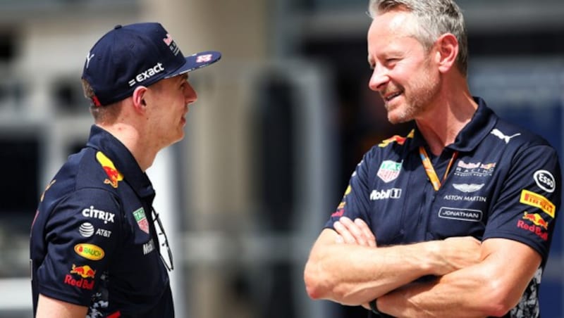 Jonathan Wheatley (re.) und Max Verstappen (Bild: GEPA )