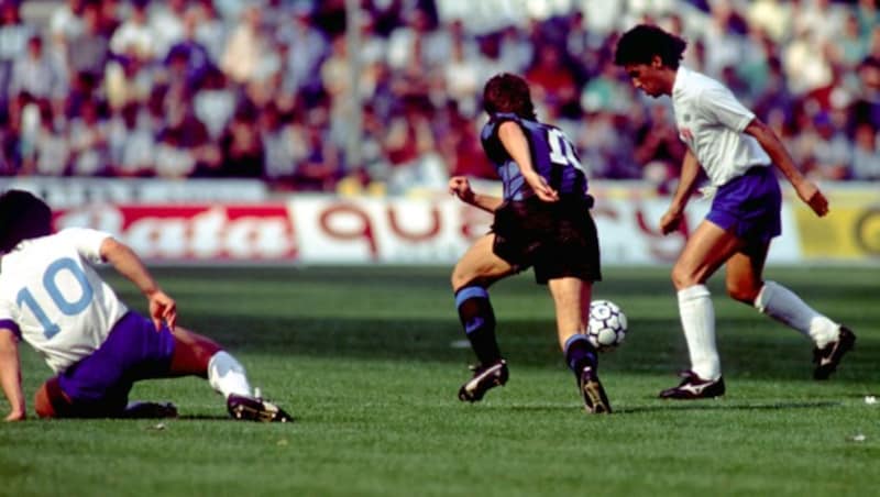 Es war einmal: Bild zeigt Diego Maradona (Napoli), Lothar Matthäus (Inter) und Careca (Napoli). (Bild: GEPA )