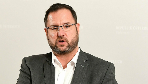 FPÖ-Fraktionsführer Christian Hafenecker (Bild: APA/HELMUT FOHRINGER)