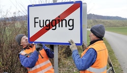 Am 1. Jänner wurde aus der Ortschaft Fucking Fugging. (Bild: Manfred Fesl)