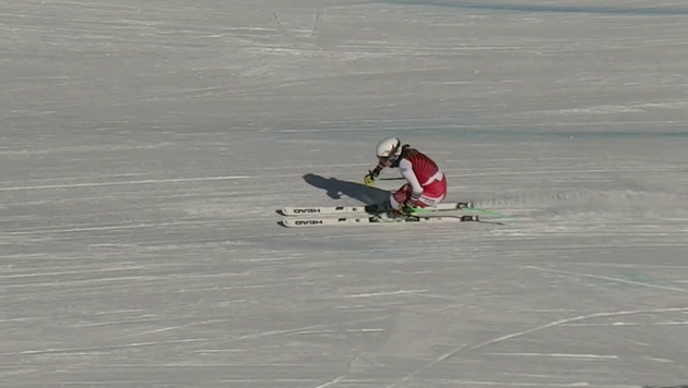 Victoria Olivier in Action. (Bild: Österreichischer Skiverband/Screenshot)