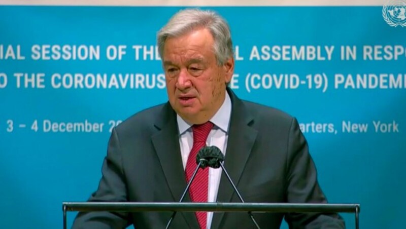 UNO-Generalsekretär Antonio Guterres (Bild: AP/UNTV)