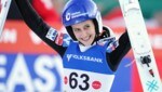 Eva Pinkelnig pudo celebrar el título del campeonato estatal en la gran colina de Innsbruck.  (Imagen: APA/GEORG HOCHMUTH)