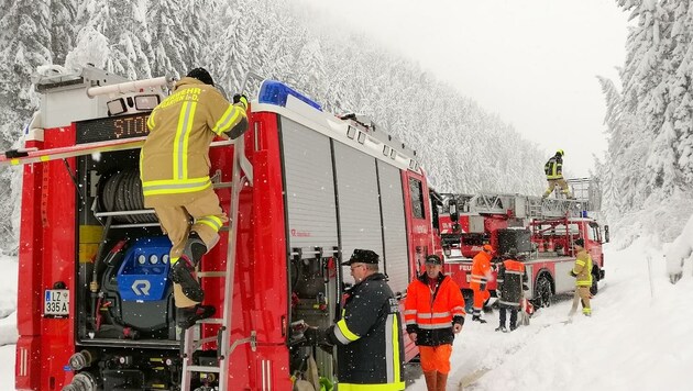 Die Feuerwehren werden wieder Bäume von der Schneelast säubern müssen. (Bild: Brunner Images | Philipp Brunner)