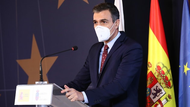 Der spanische Premierminister Pedro Sanchez (Bild: AFP)