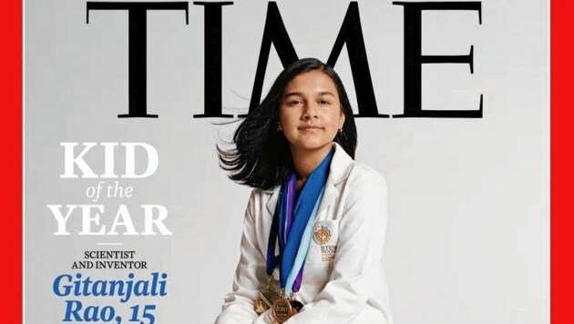 Gitanjali Rao ziert mit 15 Jahren als Kind des Jahres das „Time“-Magazin. (Bild: Time)