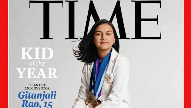 Gitanjali Rao ziert mit 15 Jahren als Kind des Jahres das „Time“-Magazin. (Bild: Time)