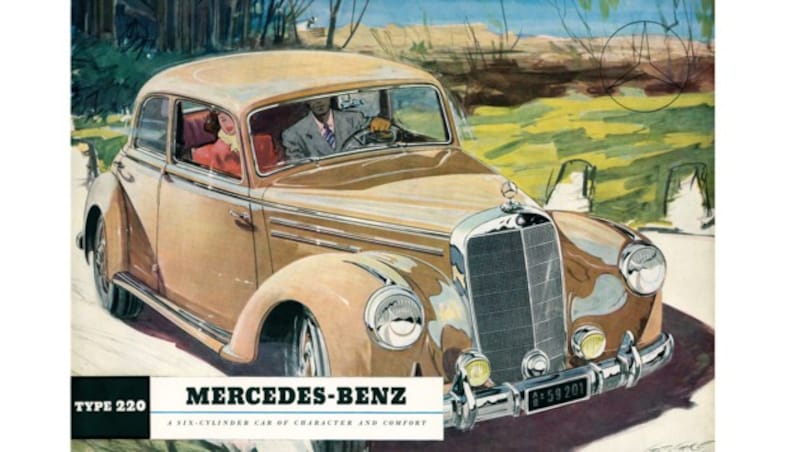 Anfang der 50er-Jahre fuhr das gutbetuchte Bürgertum Mercedes 220 (Bild: Daimler)