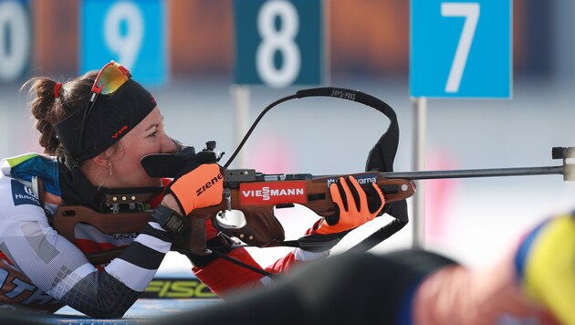 Die Pinzgauerin Julia Schwaiger wusste beim Weltcup in Kontiolahti zu überzeugen. (Bild: GEPA pictures)