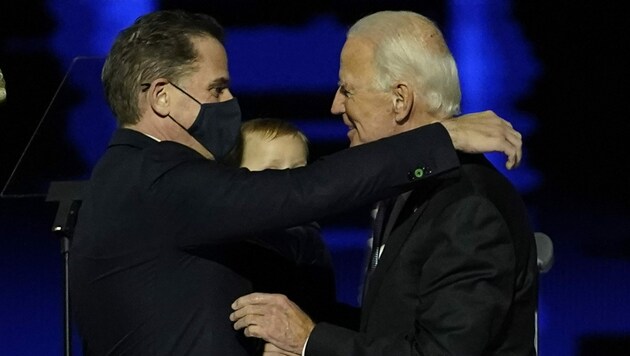 Hunter Biden gratuliert seinem Vater Joe zum Wahlsieg. (Bild: AFP)