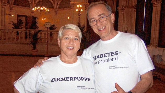„Zuckerpuppe“ Jazz-Gitti und Peter P. Hopfinger. (Bild: Diabetes Austria)
