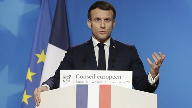 Frankreichs Präsident Emmanuel Macron (Bild: AFP)