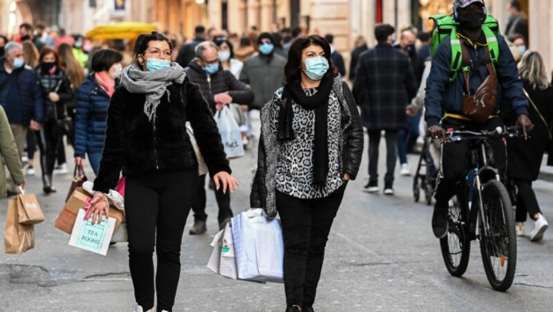 Die Einkaufsstraße Via del Corso in Rom (Bild: AFP)