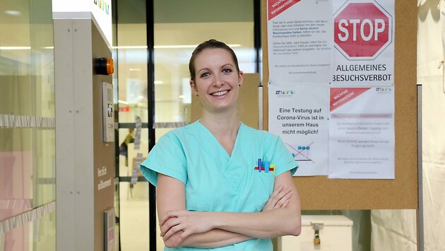 Eva Gribat leitet die Covid-Station mit 32 Betten im Krankenhaus der Barmherzigen Brüder in Graz. (Bild: Christian Jauschowetz)