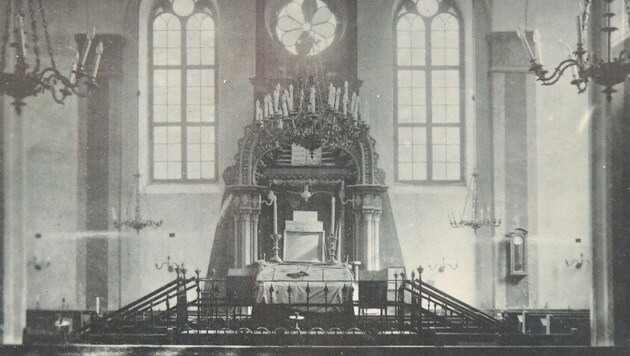 Die Innenausstattung des 1860 erbauten jüdischen Tempels war einst prächtig. (Bild: Huber Patrick)