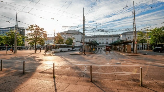 La escena del crimen está cerca de la estación principal de trenes.  (Imagen: Markus Tschepp)