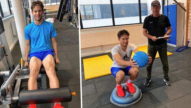 Training in der Südstadt - Dominic Thiem arbeitet täglich mit Mike Reinprecht am Konditionsaufbau. (Bild: Peter Moizi)