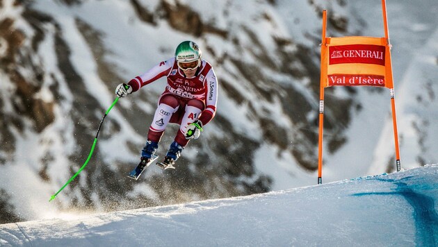 Otmar Striedinger, Zweiter bei der Weltcup-Abfahrt in Val d'Isere, ist in Zauchensee am Start. (Bild: JEFF PACHOUD)