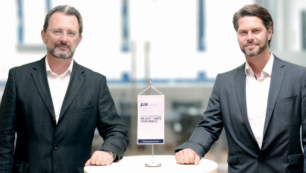 PIA-Automation-Geschäftsführer Nikolaus Szlavik (l.) und Andreas Stugger, Head of Sales and Costumer Service (Bild: PIA Automation Austria GmbH)