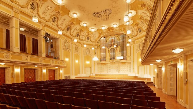 Im Großen Saal der Stiftung Mozarteum wird während der Mozartwoche 2021 nur die Bühne voll sein. (Bild: CHRISTIAN SCHNEIDER)
