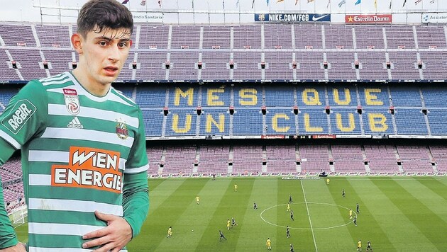 Zieht‘s Rapid Yusuf Demir zum FC Barcelona? (Bild: Mario Urbantschitsch, AFP)