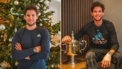 Dominic Thiem in Weihnachtsstimmung - auch dank des US-Open-Pokals (Bild: Instagram.com/Dominic Thiem)