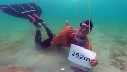 „Aquaman“ Stig Severinsen hat einen neuen Weltrekord aufgestellt. (Bild: Breatheology)