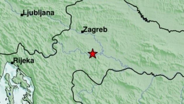 Das Beben in der Nähe von Zagreb war in ganz Österreich spürbar. (Bild: ZAMG)