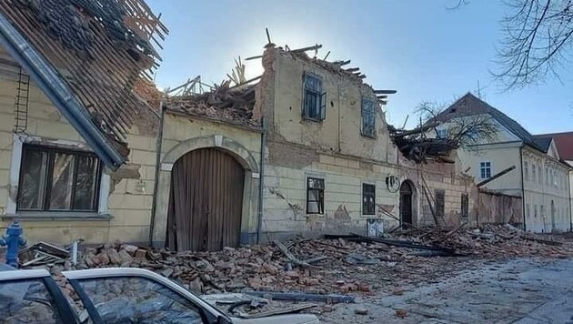 Die aktuellen Bilder aus Sisak erinnern an die Schäden nach dem Jugoslawien-Krieg. (Bild: Schulter Christian)