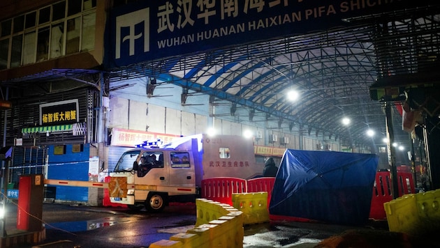 Der Huanan-Grossmarkt in der zentralchinesischen Metropole Wuhan ist mittlerweile geschlossen. (Bild: AFP)