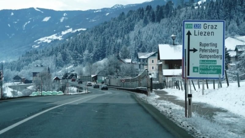 Östlich der Talstation des Skigebiets Hauser Kaibling wird die B 320 endlich entschärft (Bild: Sepp Pail)